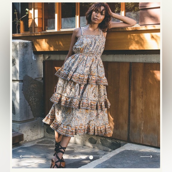 NWT CLEOBELLA Rosalie Midi Dress, Kaleidoscope - Picture 3 of 9